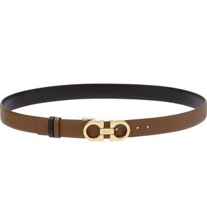 NWOT Salvator Ferragamo Double Gancini Reversible Leather Belt